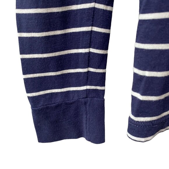 LILLY PULITZER Womens Top Small Navy Stripe Long Sleeve Tee Cotton Nautical - Picture 7 of 8